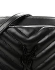 Calfskin Matelasse Monogram Monochrome Lou Camera Bag Black