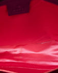 Velvet Matelasse Medium GG Marmont Shoulder Bag Fuchsia Violet Cyclamen