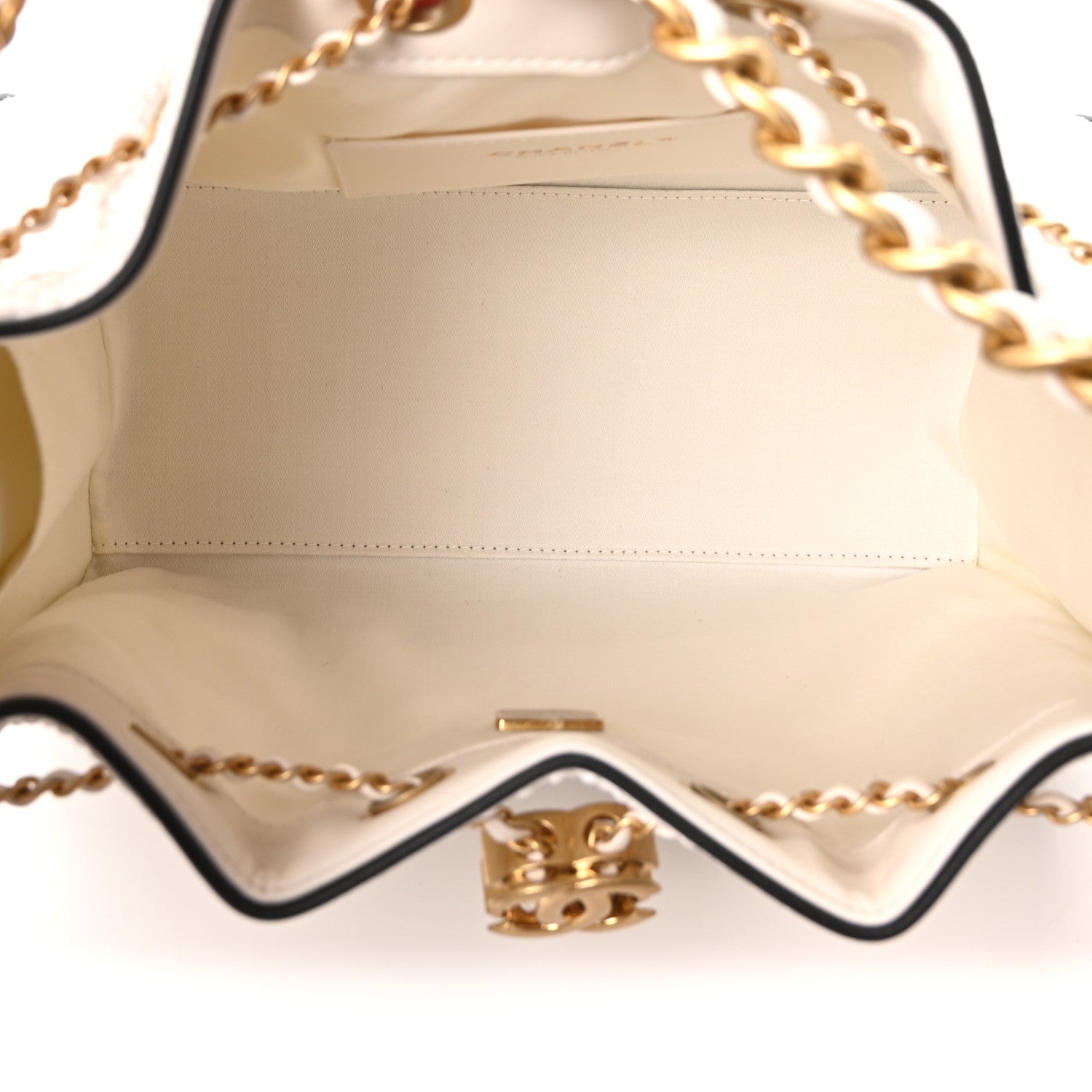 Braided Raffia Calfskin Quilted Small CHNL 25 Handbag White Black