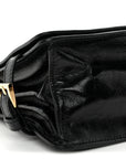 Soft Lux Calfskin Triangle Mini Shoulder Bag Black