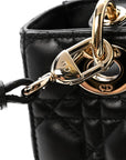 Lambskin Cannage Small My ABCD1OR Lady D1OR Black