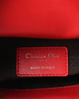 Lambskin Cannage Small Lucky Badges Lady D1OR Red