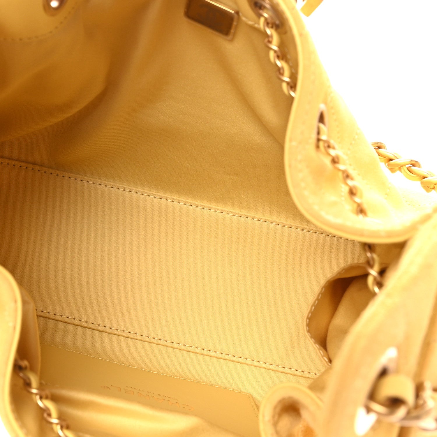 Suede Quilted Mini CHNL 25 Handbag Yellow