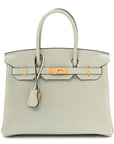 Togo Birkin 30 Gris Neve