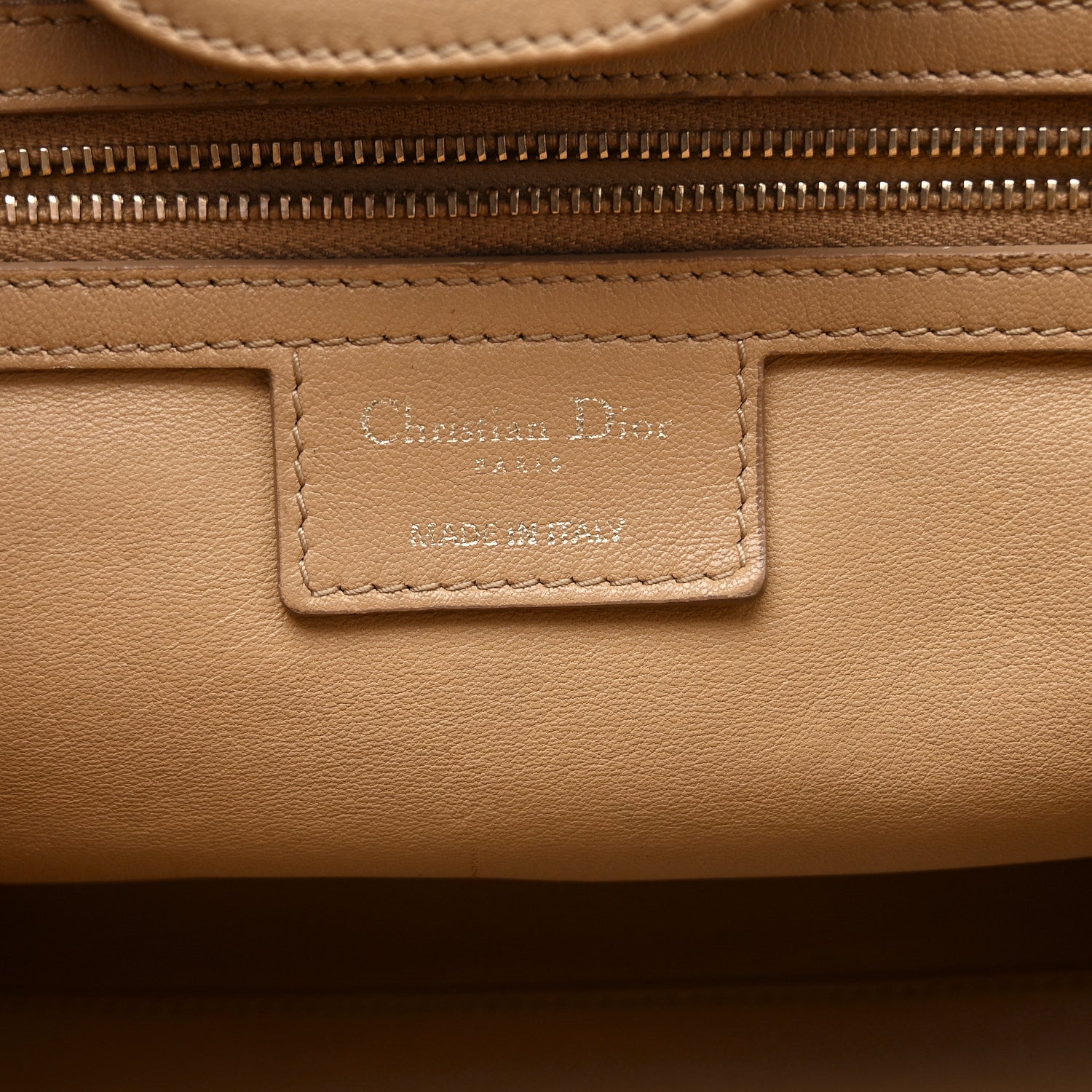 Gaufre Lambskin Cannage Delices Tote Beige