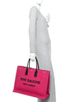 Wool Rive Gauche Tote Fuchsia