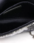 Sequin Paillettes Shiny Nappa Sex and the City Nano Maxi Buckle Baguette Charm Blue