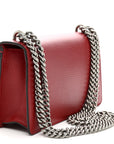 Dollar Calfskin Enamel Dionysus Shoulder Bag Hibiscus Red Electric Blue