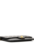 Aged Calfskin Quilted 2.55 Reissue Pouch With Chain Handle Black