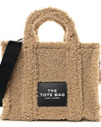 Polyester Cotton Medium The Teddy Traveler Tote Bag Beige
