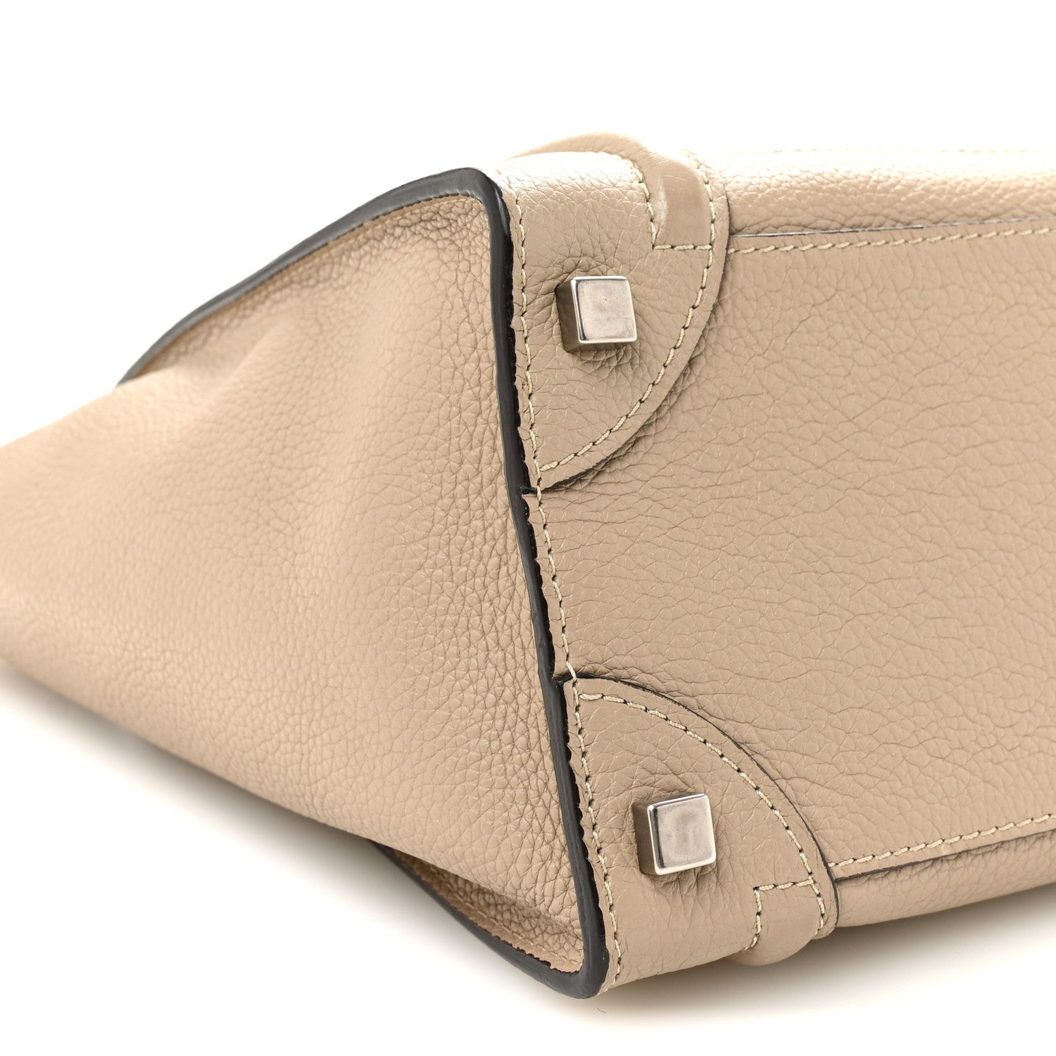 Drummed Calfskin Micro Luggage Dune