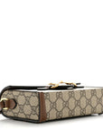 GG Supreme Monogram Mini Horsebit 1955 Shoulder Bag Beige Brown Sugar