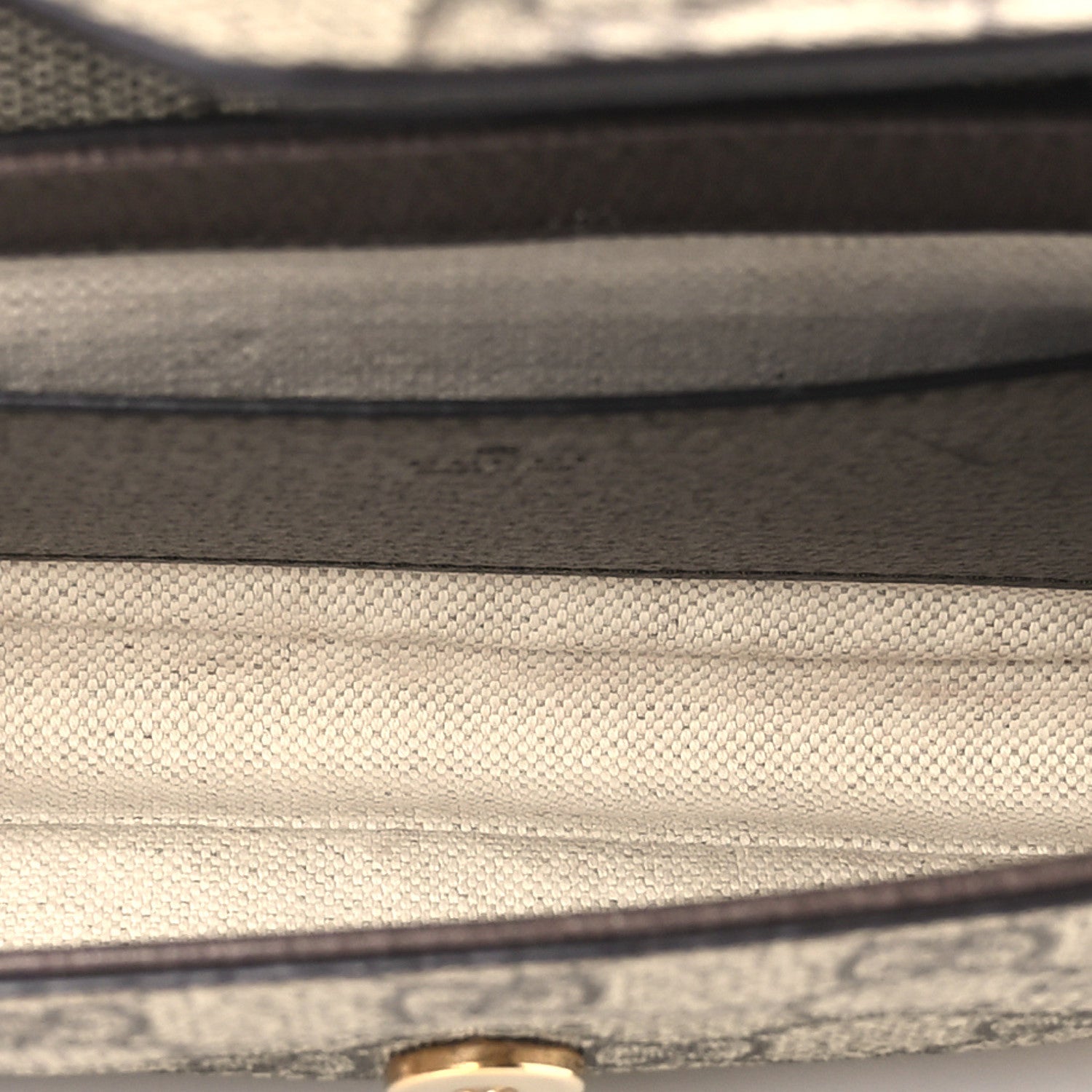 GG Supreme Monogram Textured Dollar Calfskin Web Mini Ophidia Envelope Shoulder Bag Beige Ebony