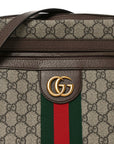 GG Supreme Monogram Web Medium Ophidia Messenger Bag Brown