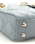 Lambskin Cannage Micro Lady D1OR Cloud Blue