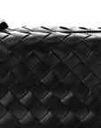 Calfskin Intrecciato Small Loop Top Handle Black