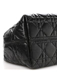 Crinkled Calfskin Macrocannage Large Toujours Black