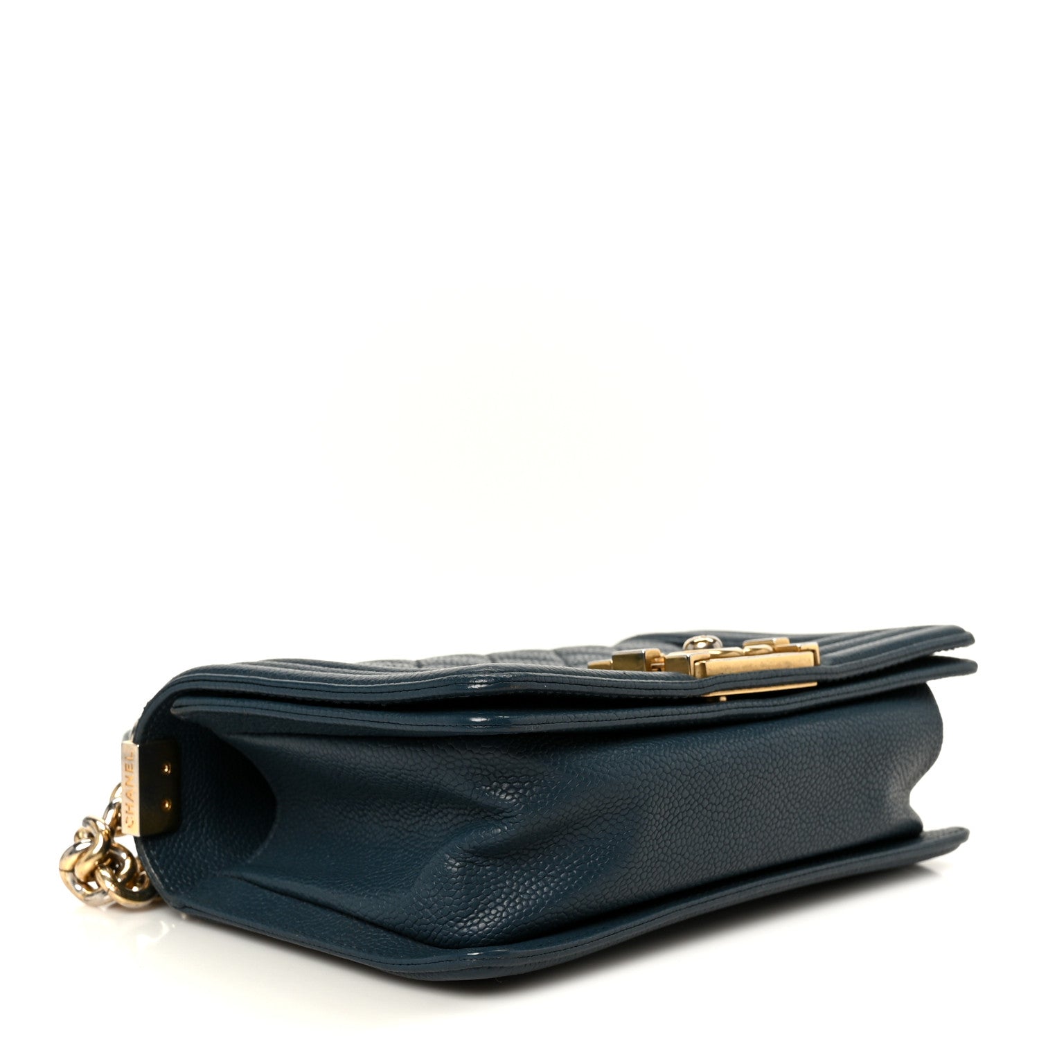 Caviar Quilted Small Boy Flap Blue