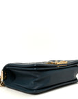 Caviar Quilted Small Boy Flap Blue