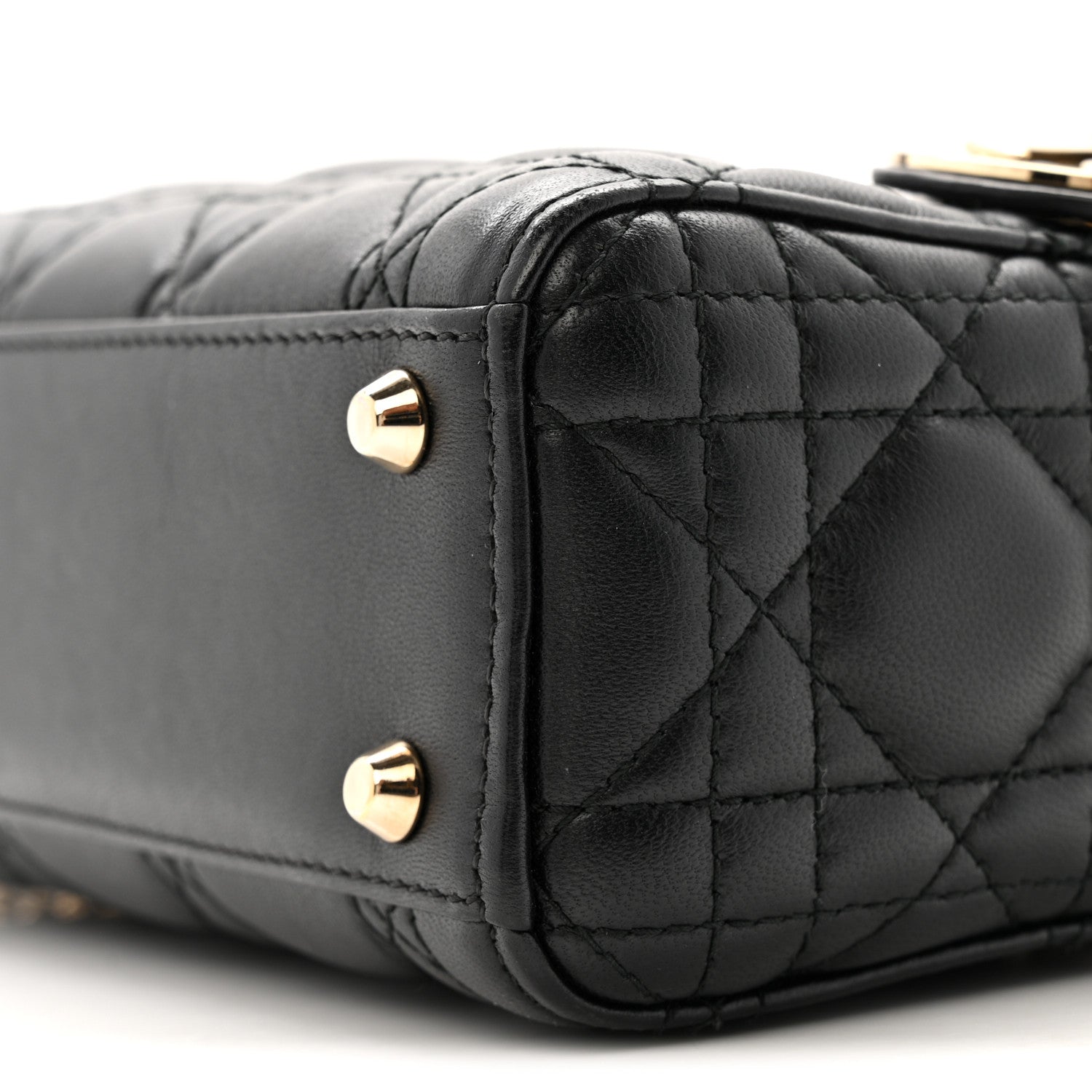 Lambskin Cannage Mini Lady D1OR Black