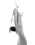 Pebbled Calfskin Small Soho Disco Bag Black