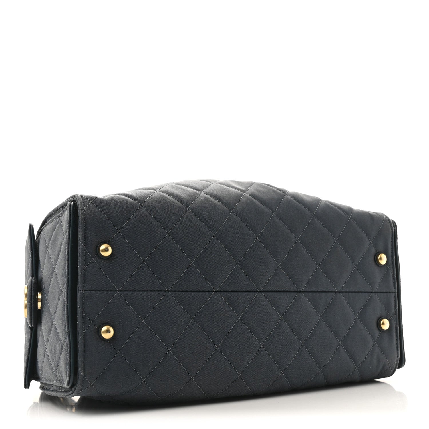 Canvas Quilted Medium CHNL 25 Handbag Dark Blue