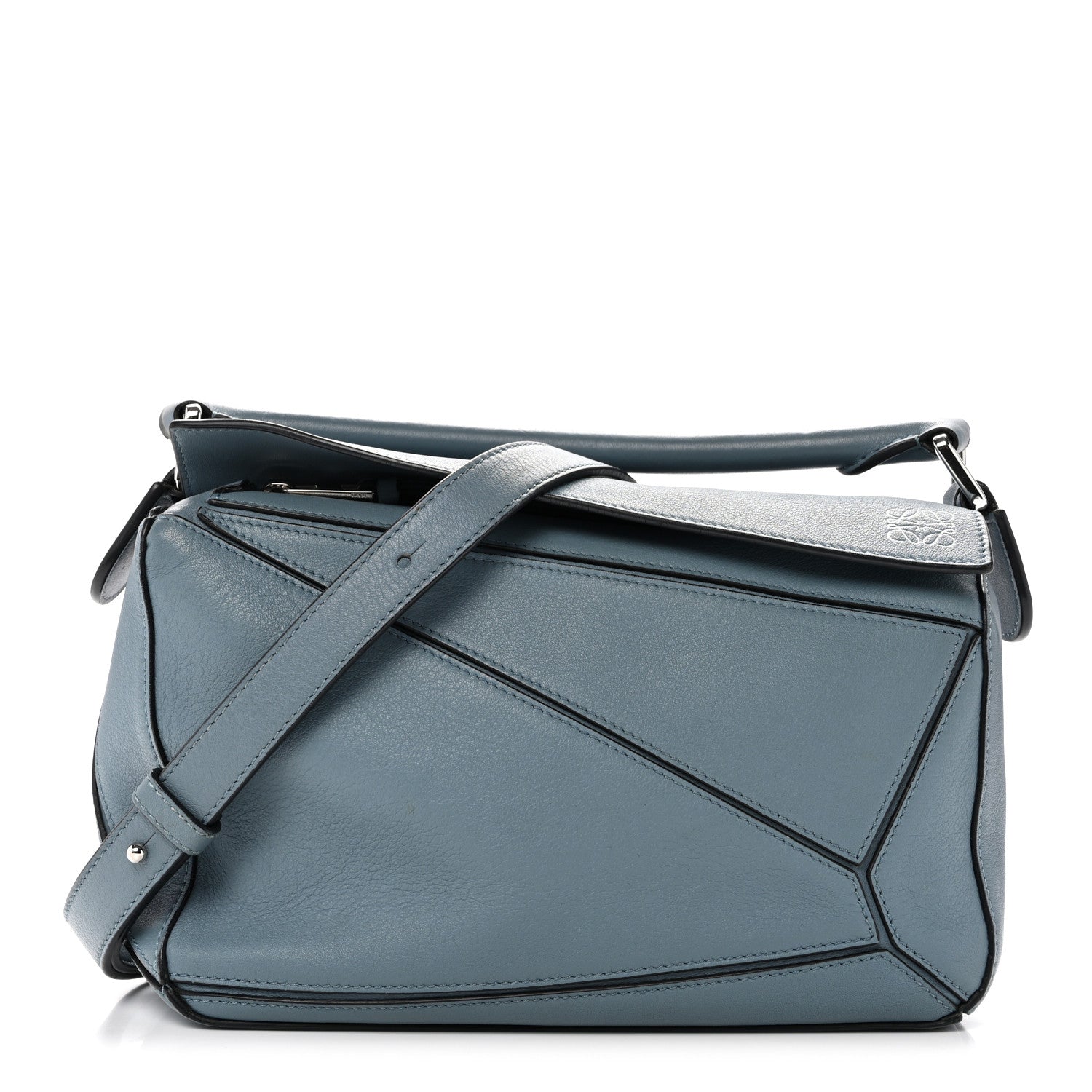 Calfskin Small Puzzle Bag Stone Blue