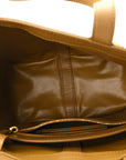 Nappa Intrecciato Small Flip Flap Tote Acorn Brass