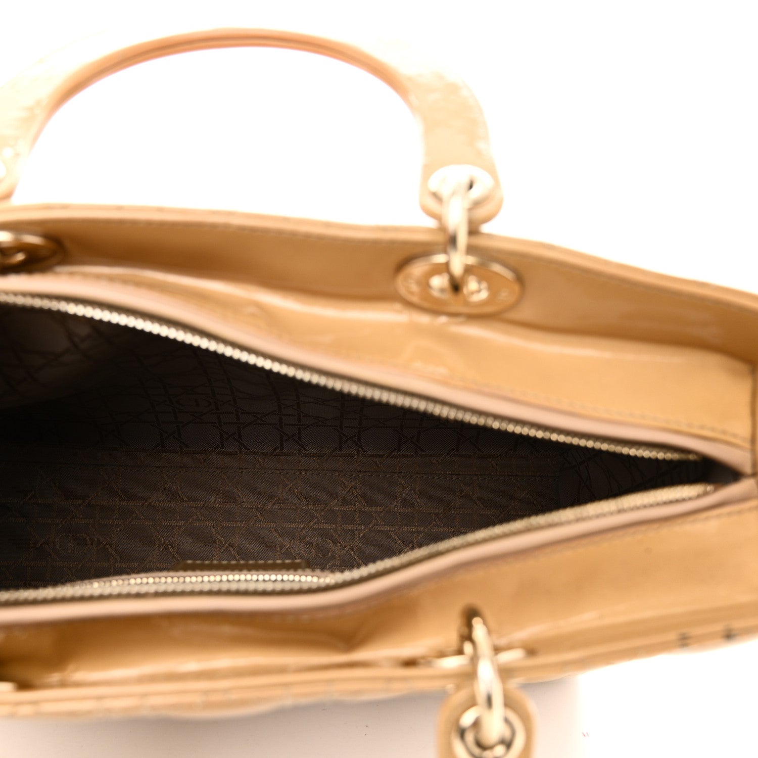 Patent Cannage Large Lady D1OR Dark Beige