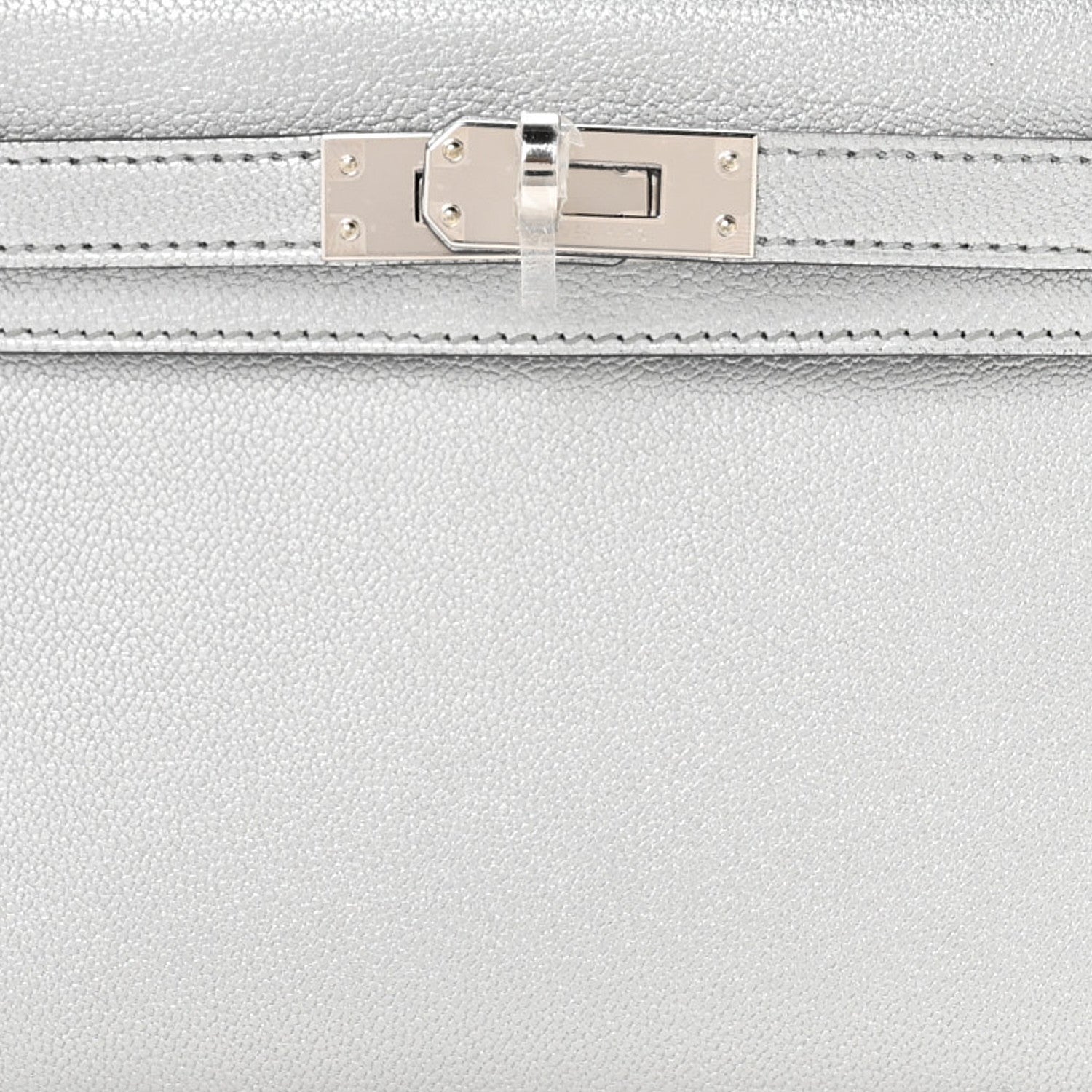 Metallic Chevre Chamkilight Mini Kelly Sellier 20 Argent