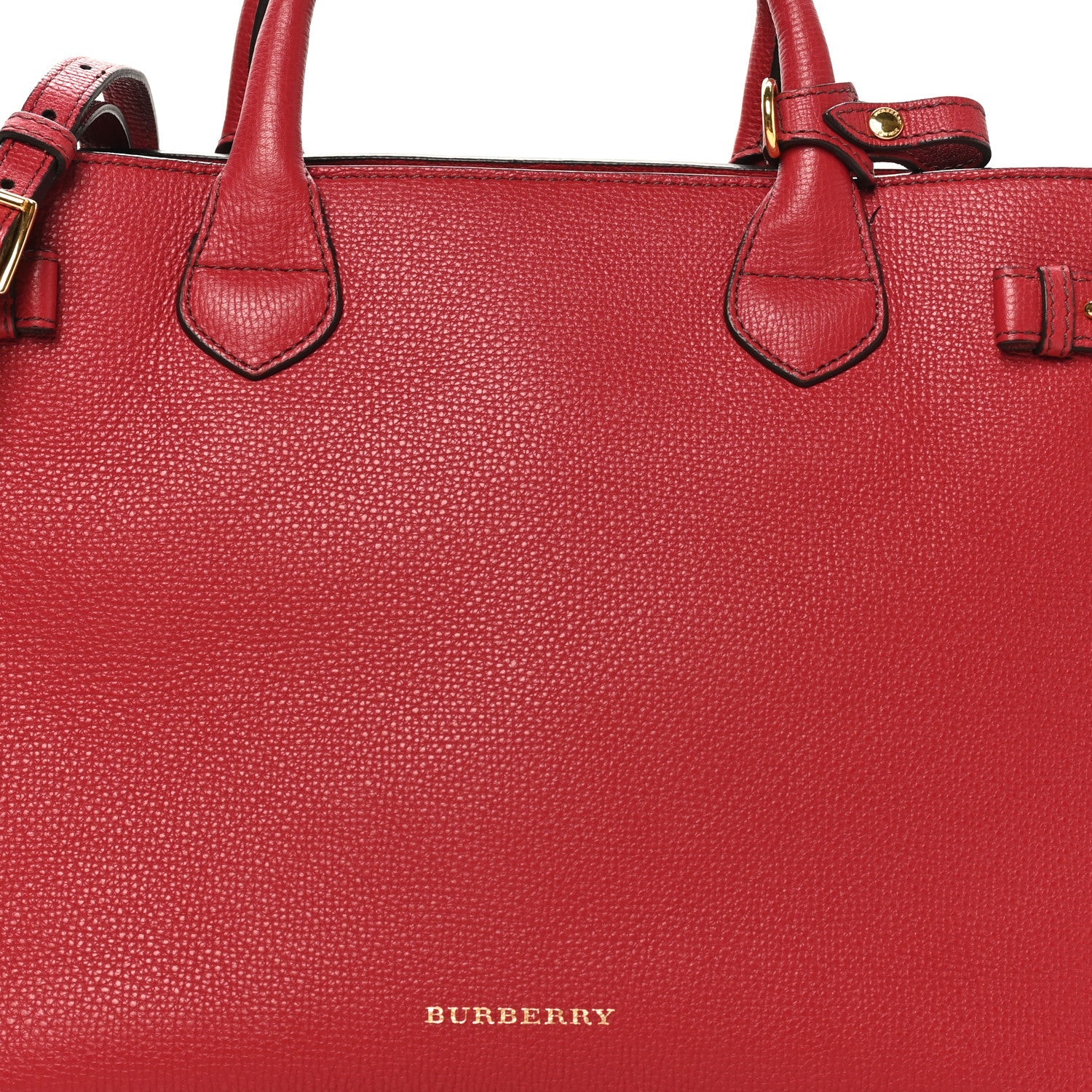 Derby Calfskin House Check Medium Banner Tote Russet Red