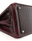 Shiny Porosus Crocodile Birkin 35 Bourgogne