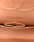 Caviar Quilted Medium Double Flap Light Pink
