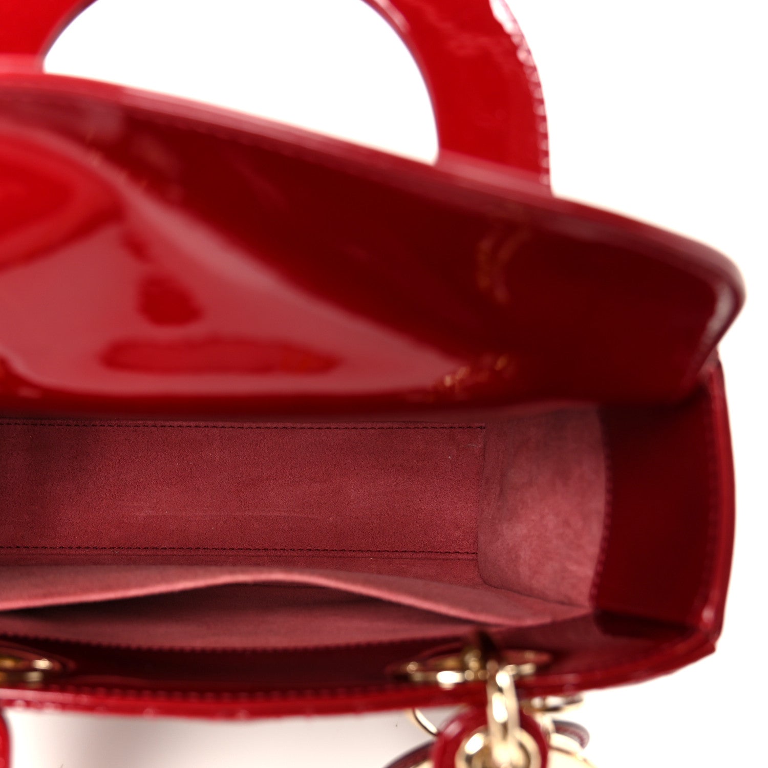 Patent Cannage Small My ABCD1OR Lady D1OR Cherry Red