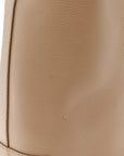 Calfskin TB Motif Embossed Medium Tote Camel