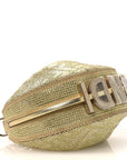 Crystal Vitello Laminato Suede FF Nano FNDIgraphy Hobo Bag Platino
