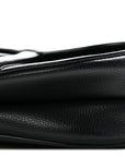 Grained Calfskin Saddle Bag Black