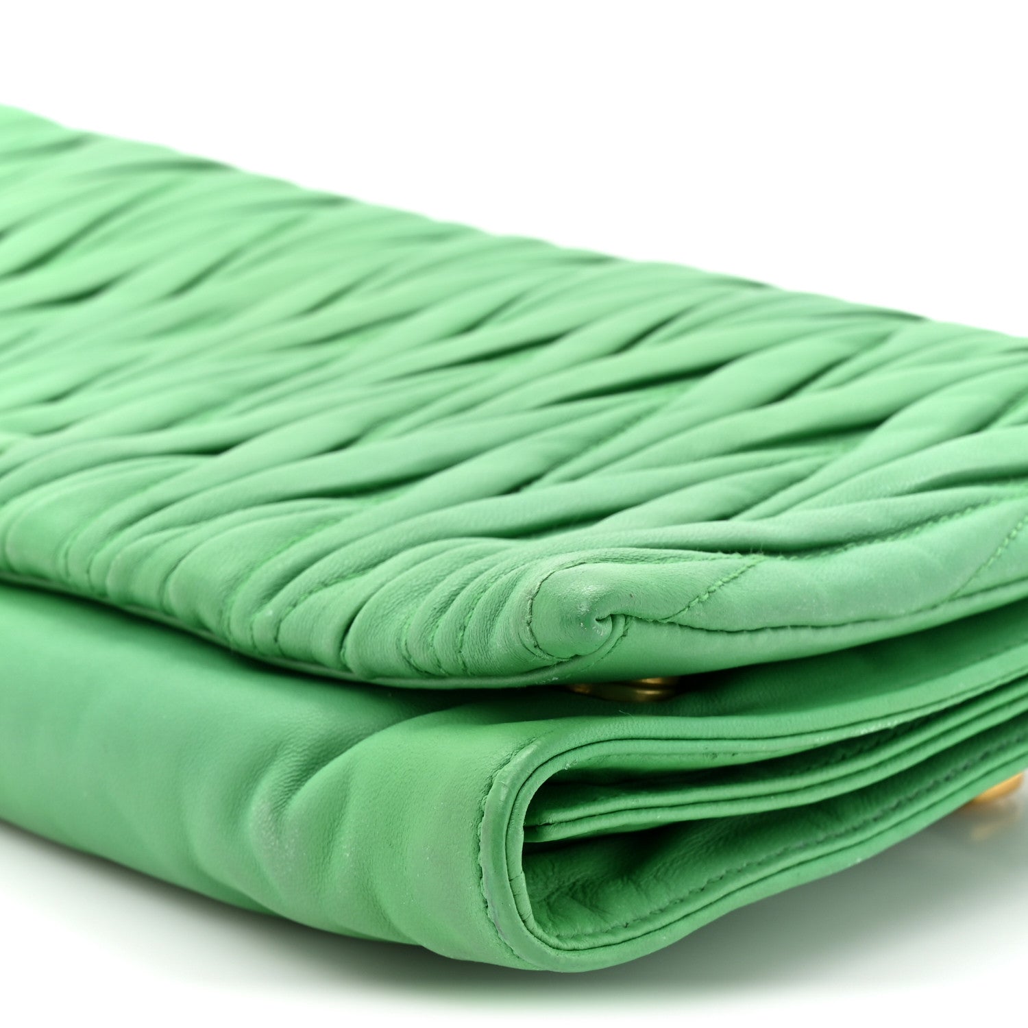 Nappa Matelasse Clutch Menta