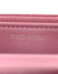 Tweed Quilted Wallet On Chain WOC Pink