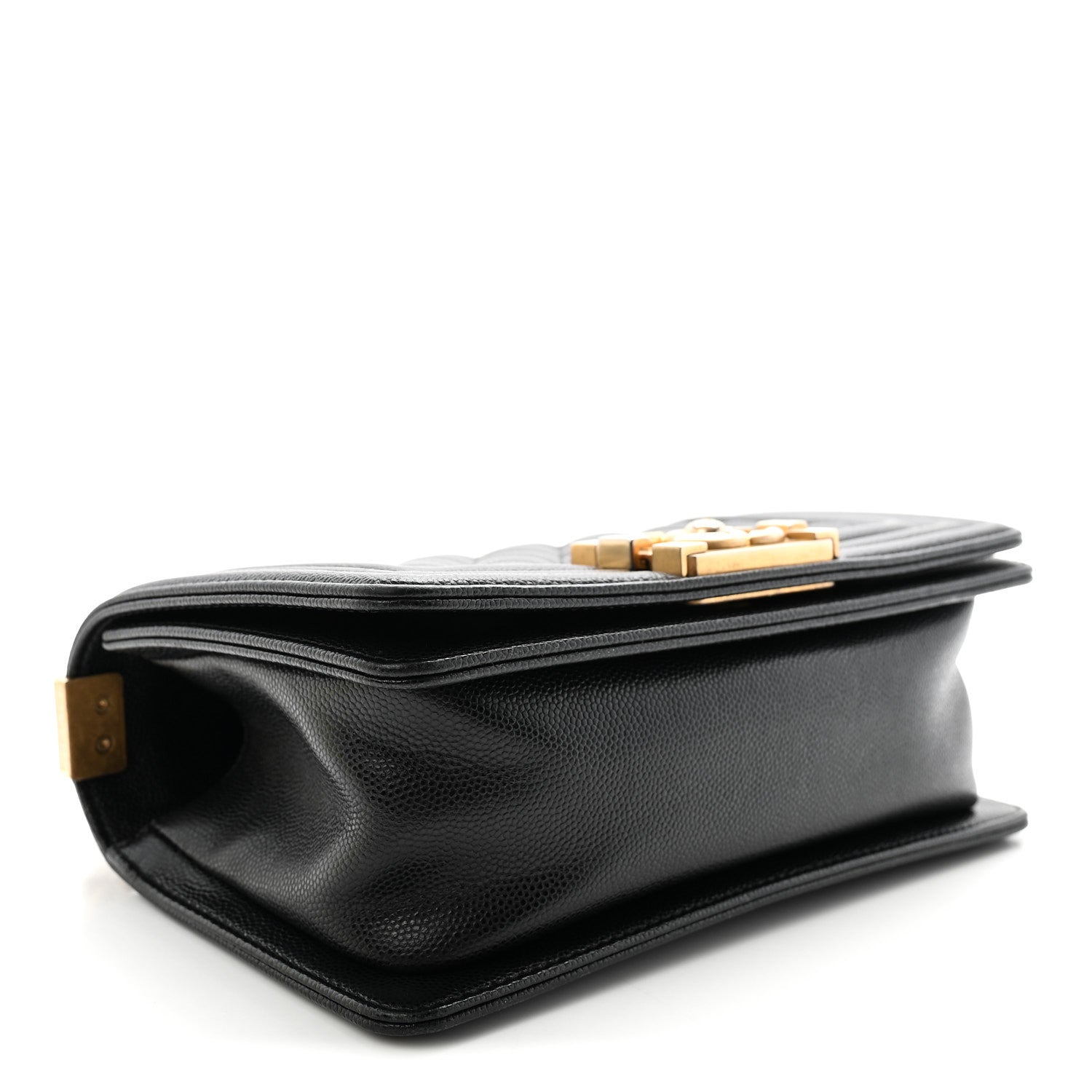 Caviar Quilted Small Boy Flap Black