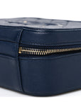 Caviar Quilted Medium CC Filigree Vanity Case Navy