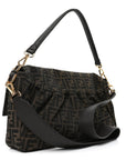 Fabric Jacquard FF 1974 Maxi Baguette Tobacco Moro Black