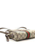 GG Supreme Monogram Web Mini Ophidia Shoulder Bag Brown