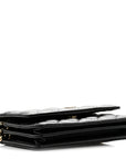 Caviar Quilted Mini Wallet On Chain WOC Black
