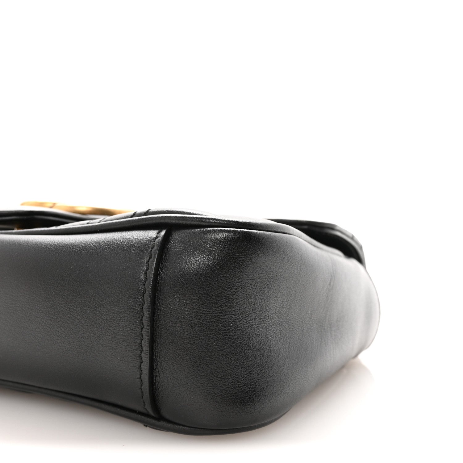 Calfskin Matelasse Mini GG Marmont Shoulder Bag Black