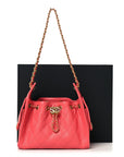 Caviar Quilted Mini CHNL 25 Handbag Coral