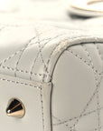 Lambskin Cannage Medium Lady D1OR Grey