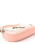 Snakeskin Ostrich Calfskin Small Jackie 1961 Hobo Pink Multicolor
