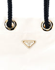 Re-Nylon Triangle Mariner Small Bucket Bag White Baltico