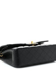 Caviar Quilted Small Double Flap Black
